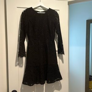 J.Crew black lace 3/4 sleeve dress, size 2